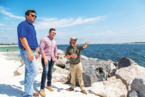 Wayne Register And Two Team Members At St. Andrews State Park