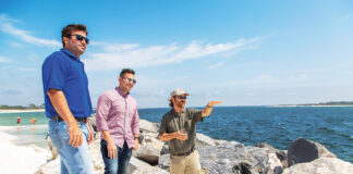 Wayne Register And Two Team Members At St. Andrews State Park