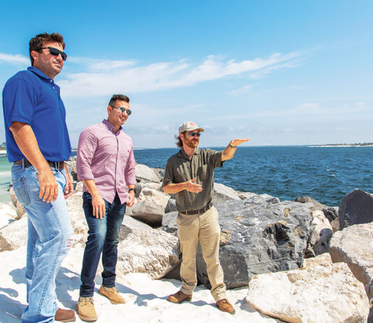 Wayne Register And Two Team Members At St. Andrews State Park