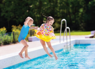 Eccac Girls Jumping In Pool Med Res