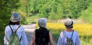 Women Girlfriends Nature Walk