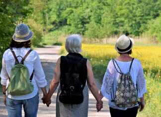 Women Girlfriends Nature Walk