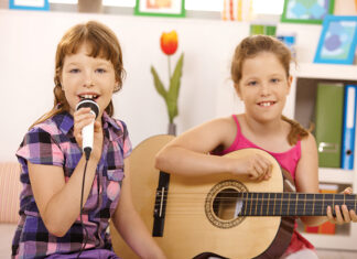 Girls Performing Music