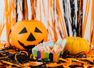 Halloween Pumpkin And Candy
