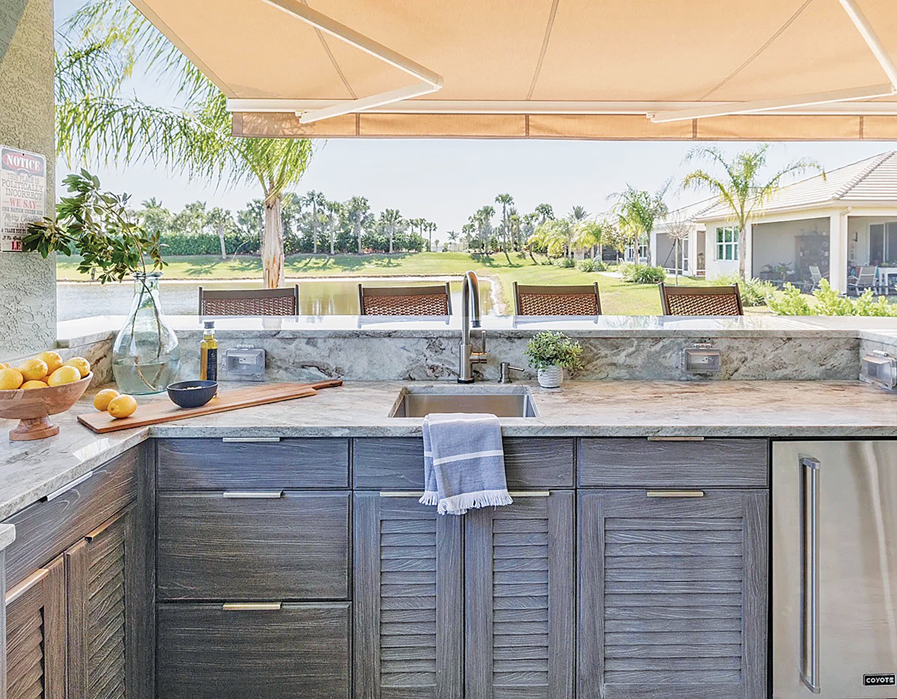 Outdoor Entertainment Food Preparation With Naturekast Cabinetry