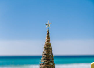 Beach Home for the Holidays Tree