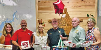 Ladies Of Latitude With Sheriff Ford Toni Martinides Mclane, Debi Olson, & Heidi Brousse, Chief Joel Heape And Major David Baldwin