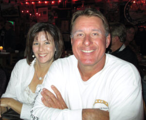 Deedrian & Siegfried Taylor, Owners, Oceans PM. Photo taken at the iconic Red Bar, Grayton Beach, FL