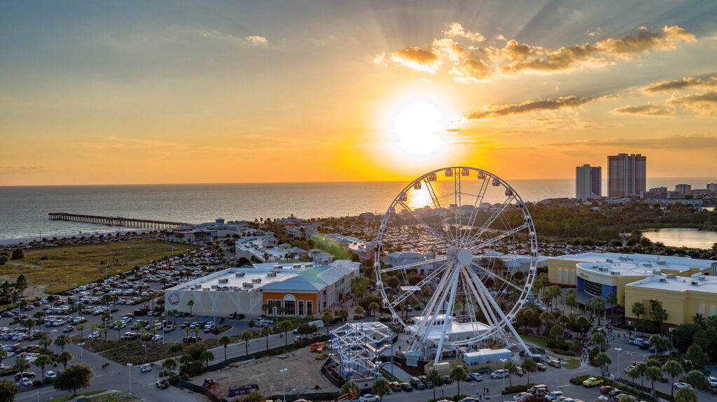 Sky Wheel Sunset At Pier Park