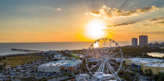 Sky Wheel Sunset At Pier Park