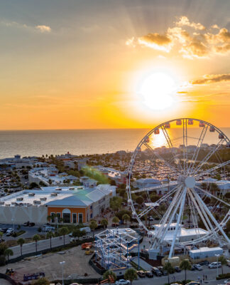 Sky Wheel Sunset At Pier Park