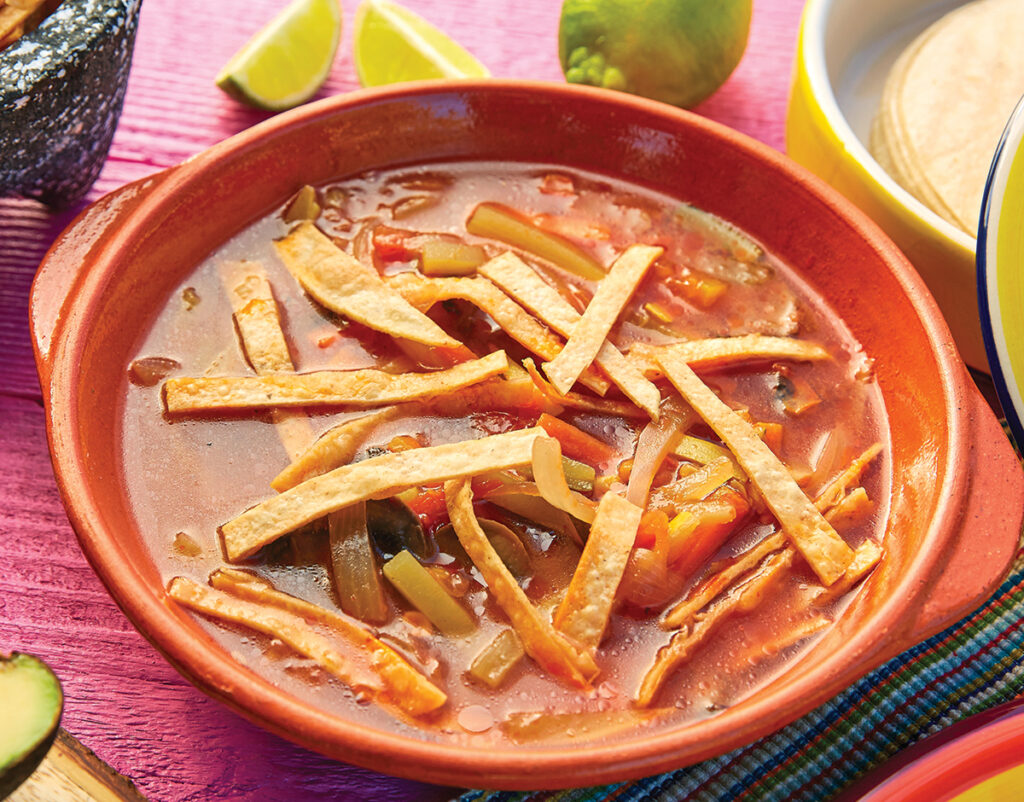 Mexican Tortilla Soup And Aguacate