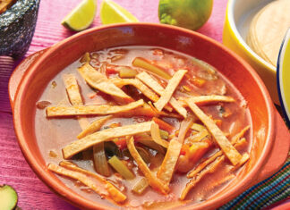 Mexican Tortilla Soup And Aguacate