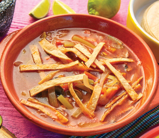 Mexican Tortilla Soup And Aguacate