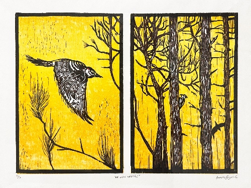  Maiden Voyage , Multicolor Wood Block Print, 2023